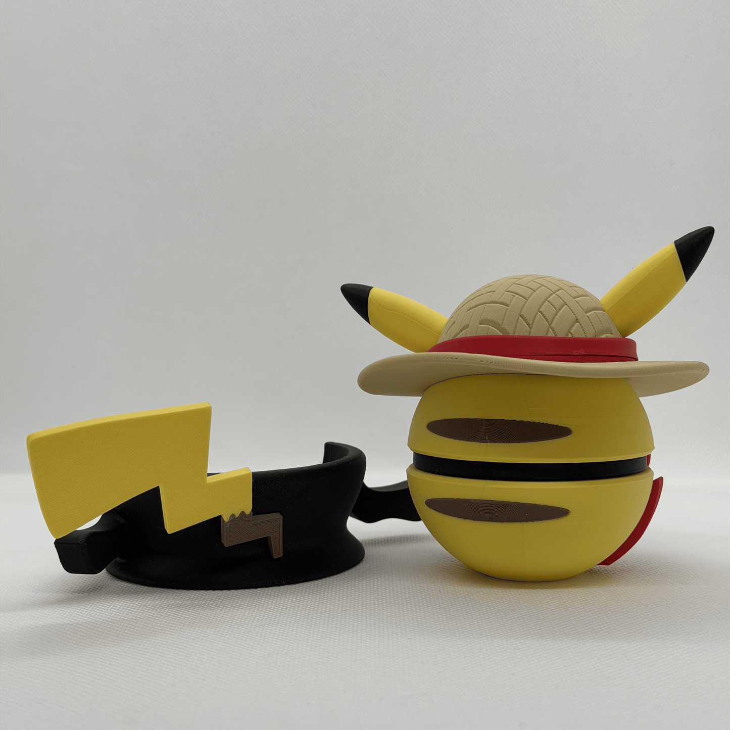 Luffy x Pikachu Pokeball Clicker – 3D Druck Anime Kollab | PRNT&more