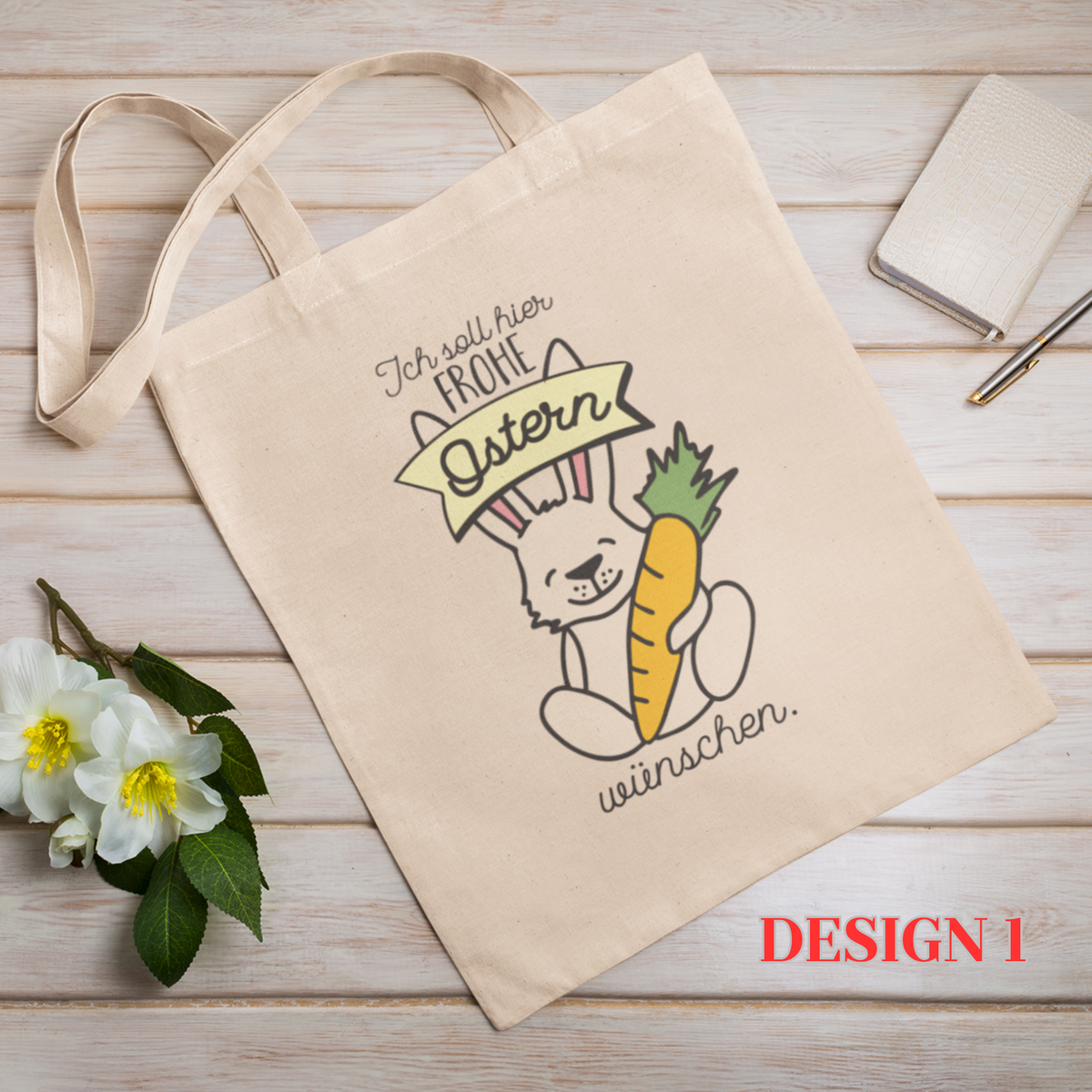 Oster Stofftasche – Canvas Bag mit Osterdesign | PRNT&more