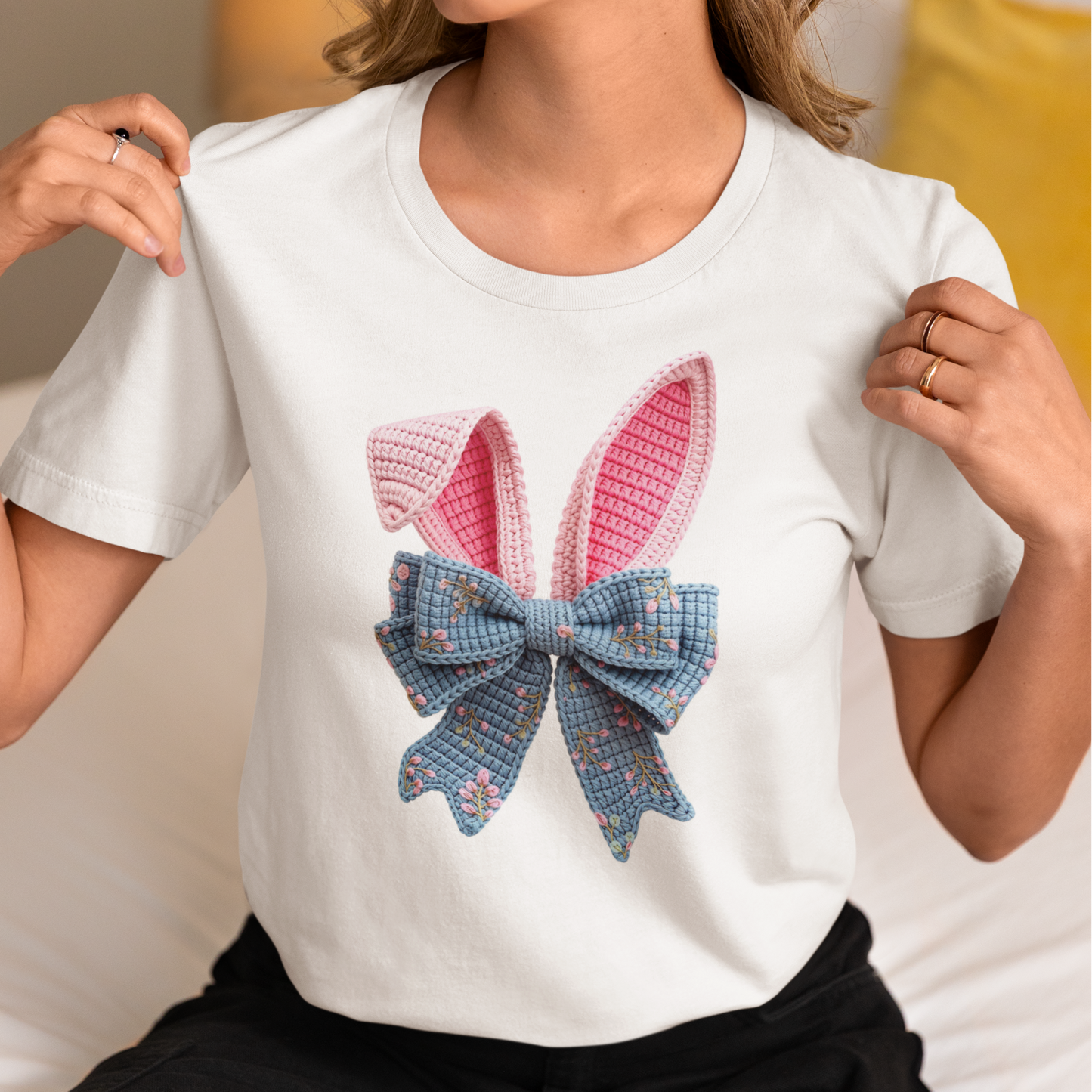 Blauer Hase Schleife DTF Transfer | PRNT&mehr 
