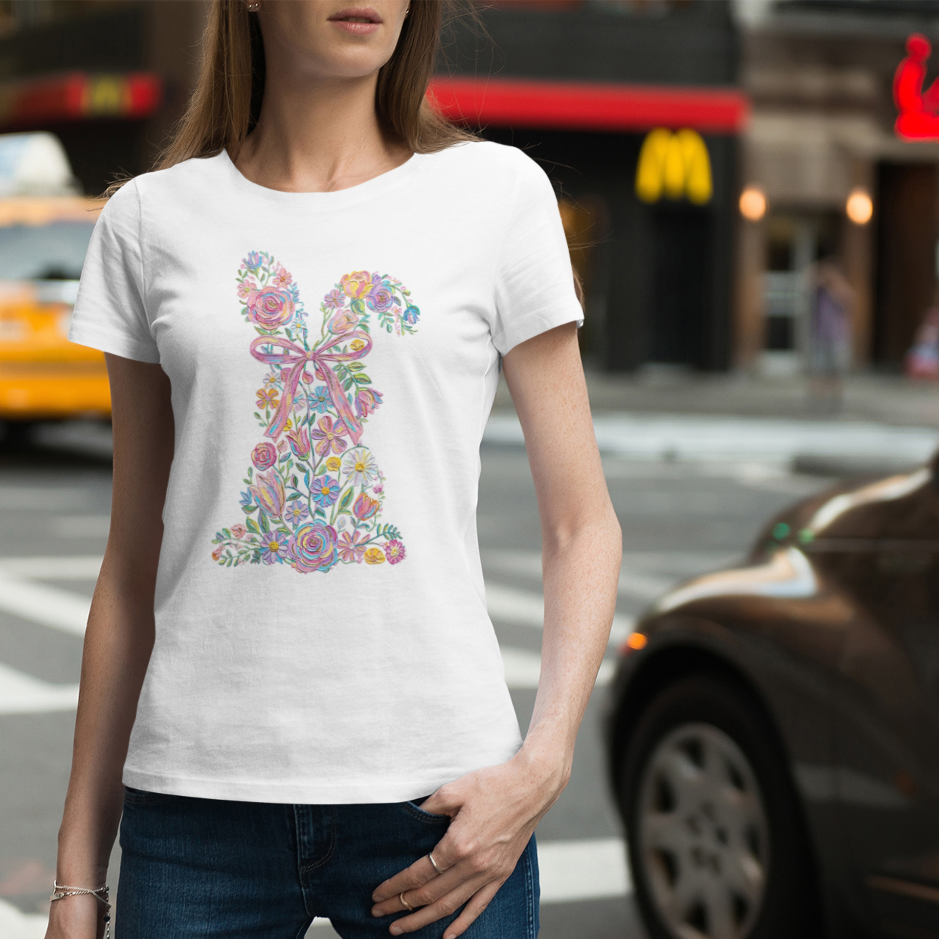 Pinselstrich Osterhase DTF Transfer – Aquarell | PRNT&more