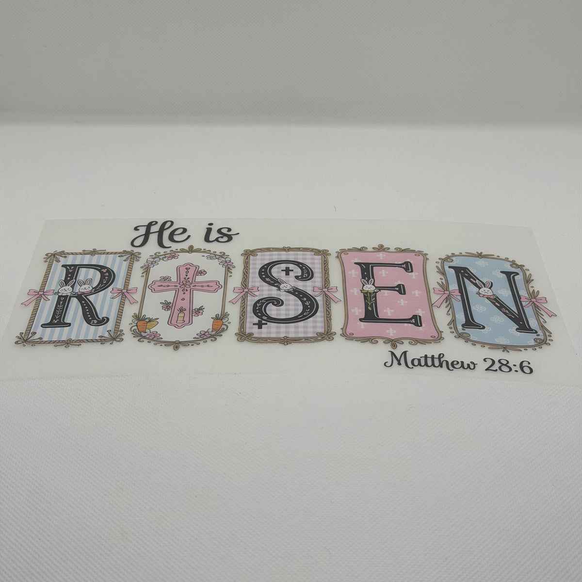 Easter He Is Risen DTF Transfer – Religiös | PRNT&more