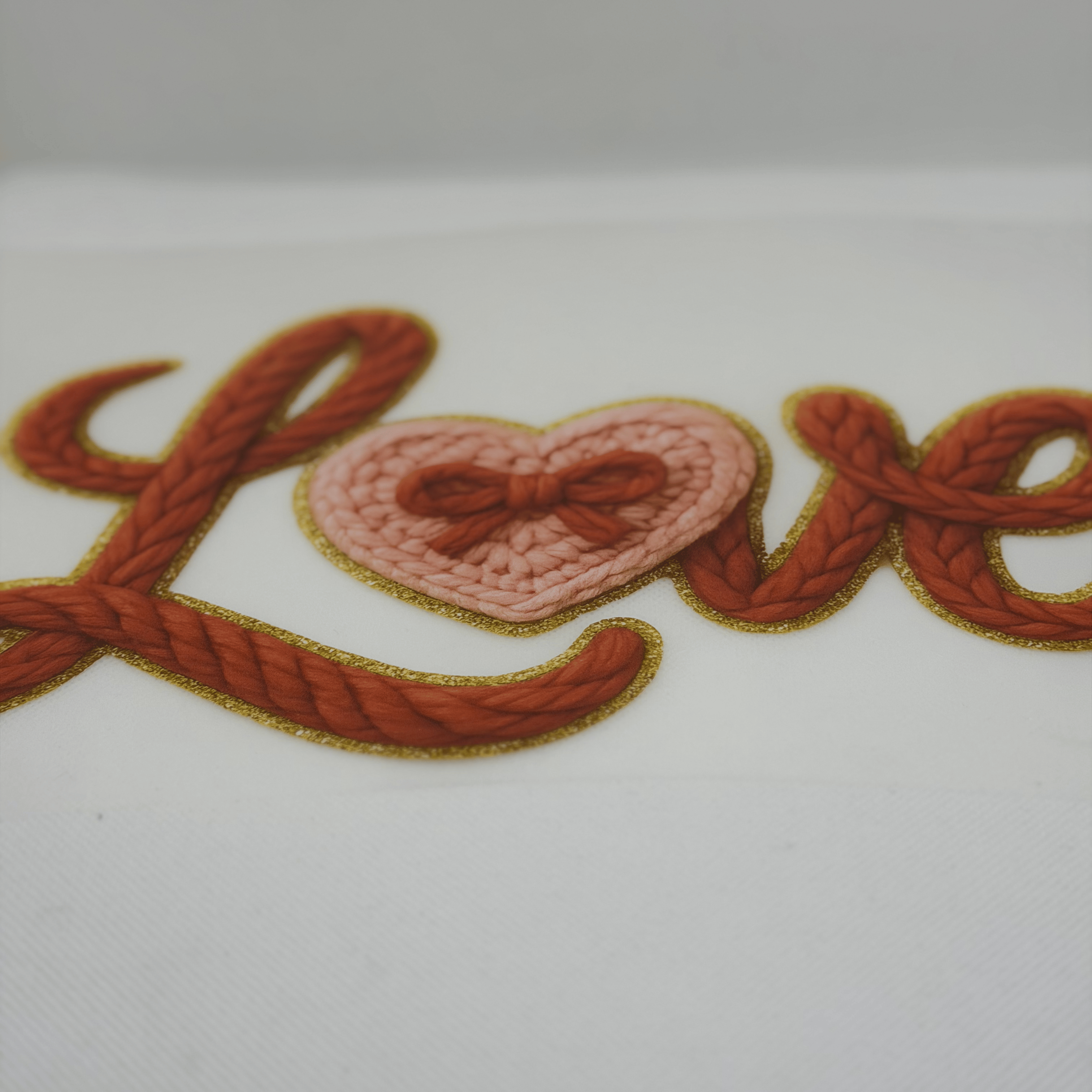 Faux Yarn Liebe DTF Transfer – Bunt | PRNT&more