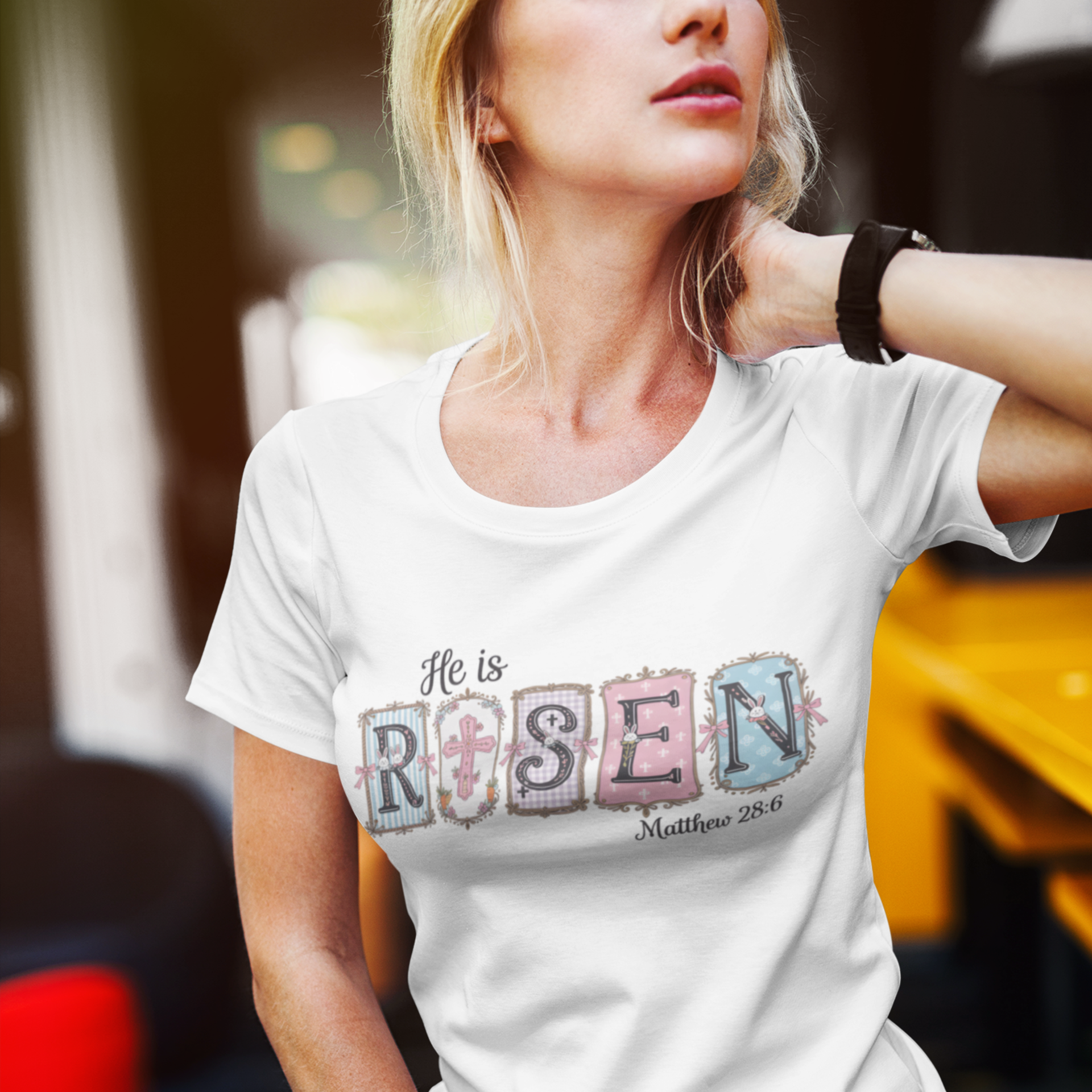 Easter He Is Risen DTF Transfer – Religiös | PRNT&more