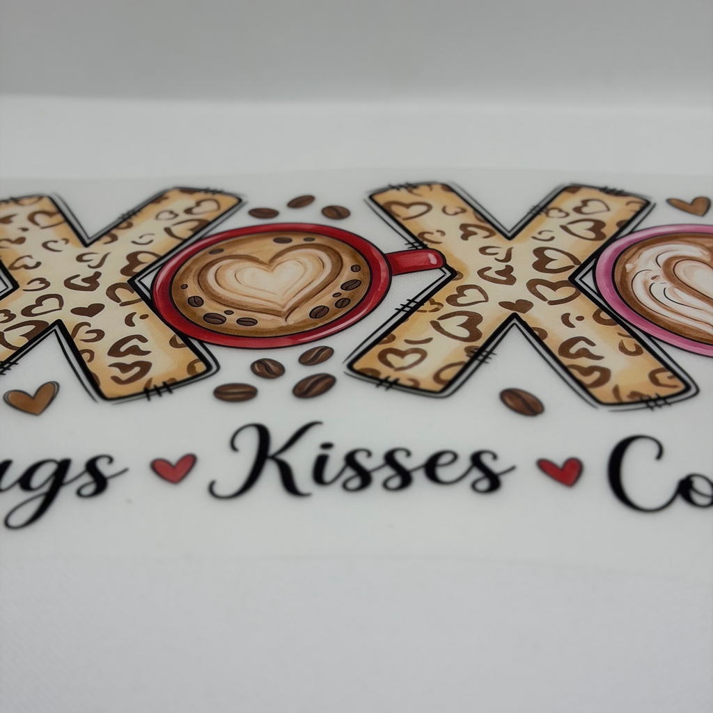 Kaffee Liebe DTF Transfer – Hugs Kisses Coffee | PRNT&more