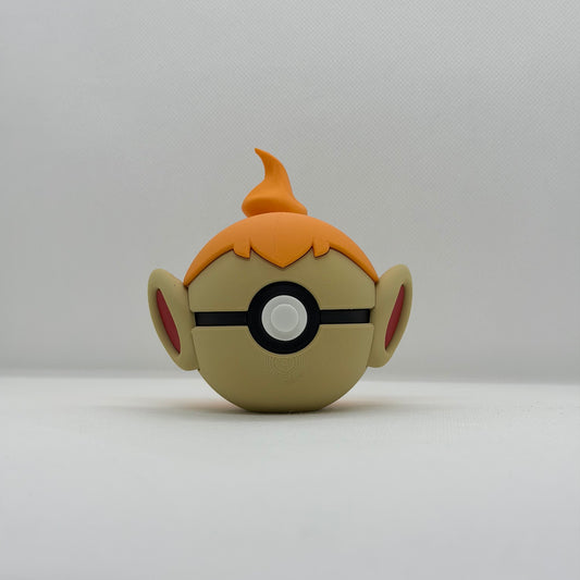 ChimcharBall – 3D Gedruckter Pokéball Clicker Chimchar Handgefertigt Schweiz | PRNT&more