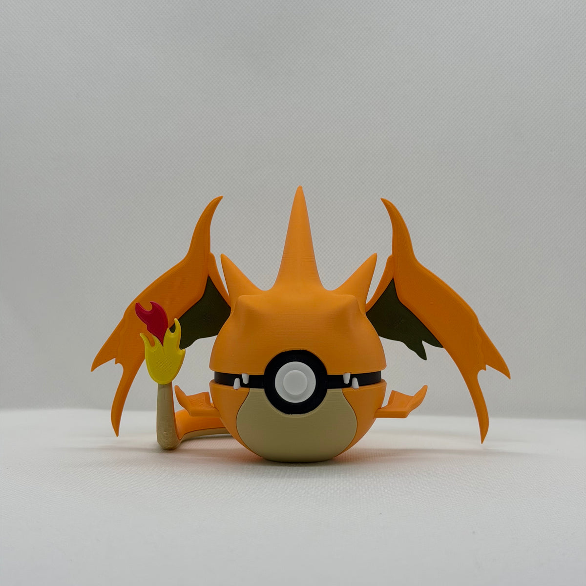 CharizardBall – 3D Gedruckter Pokéball Clicker Charizard Kanto Handgefertigt Schweiz | PRNT&more