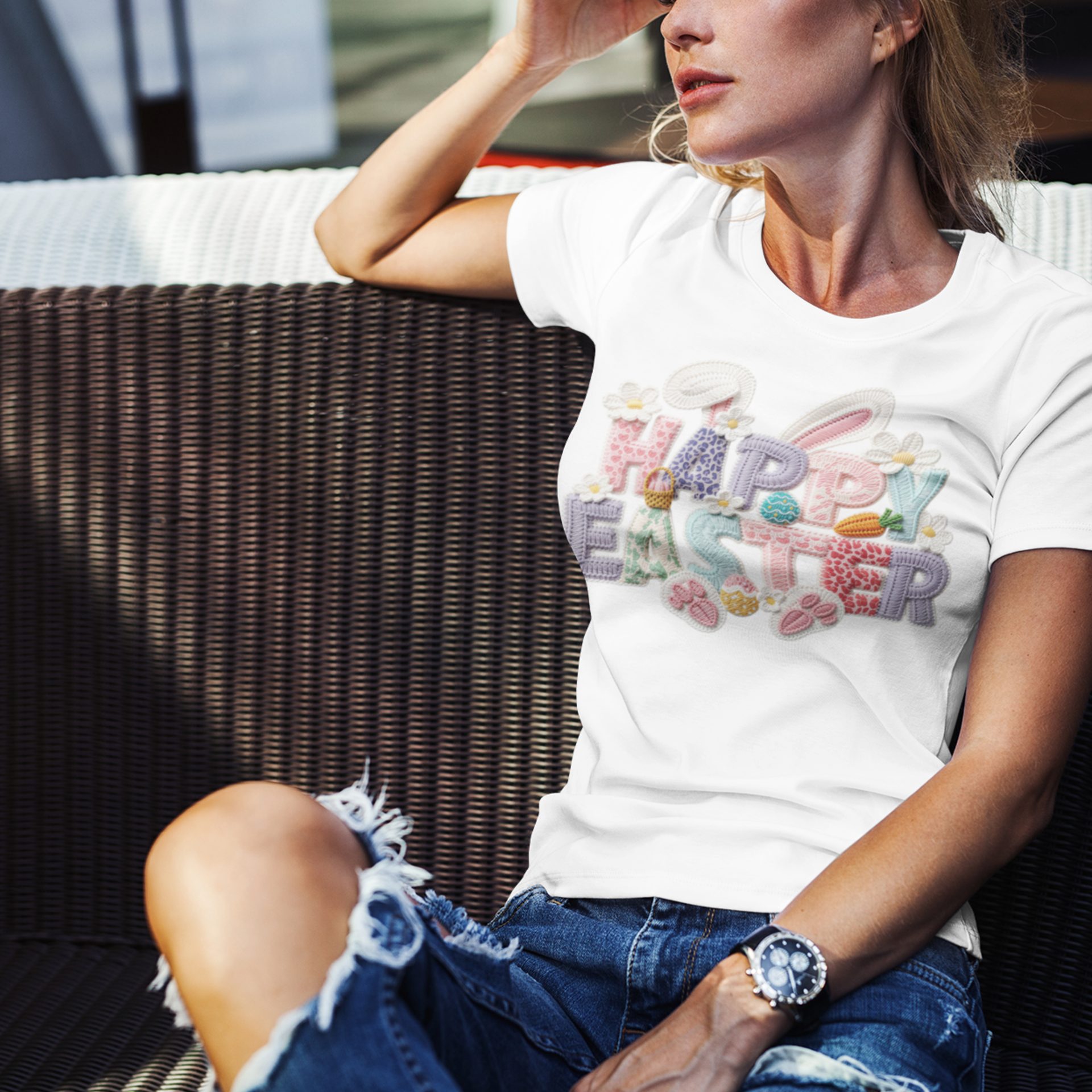 Latch Yarn Happy Easter DTF Transfer | PRNT&more