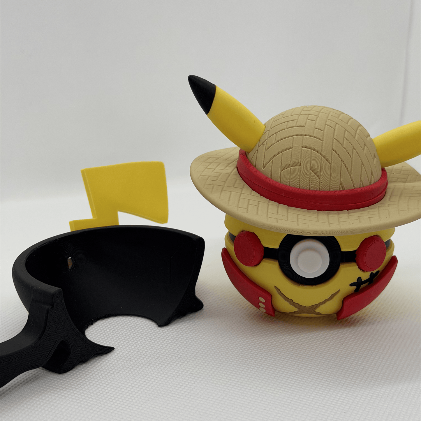 Luffy x Pikachu Pokeball Clicker – 3D Druck Anime Kollab | PRNT&more