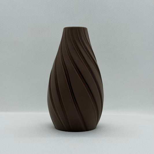 PrintVase Marron Foncé – 3D Gedruckte Dekovase Handgefertigt Schweiz | PRNT et plus 