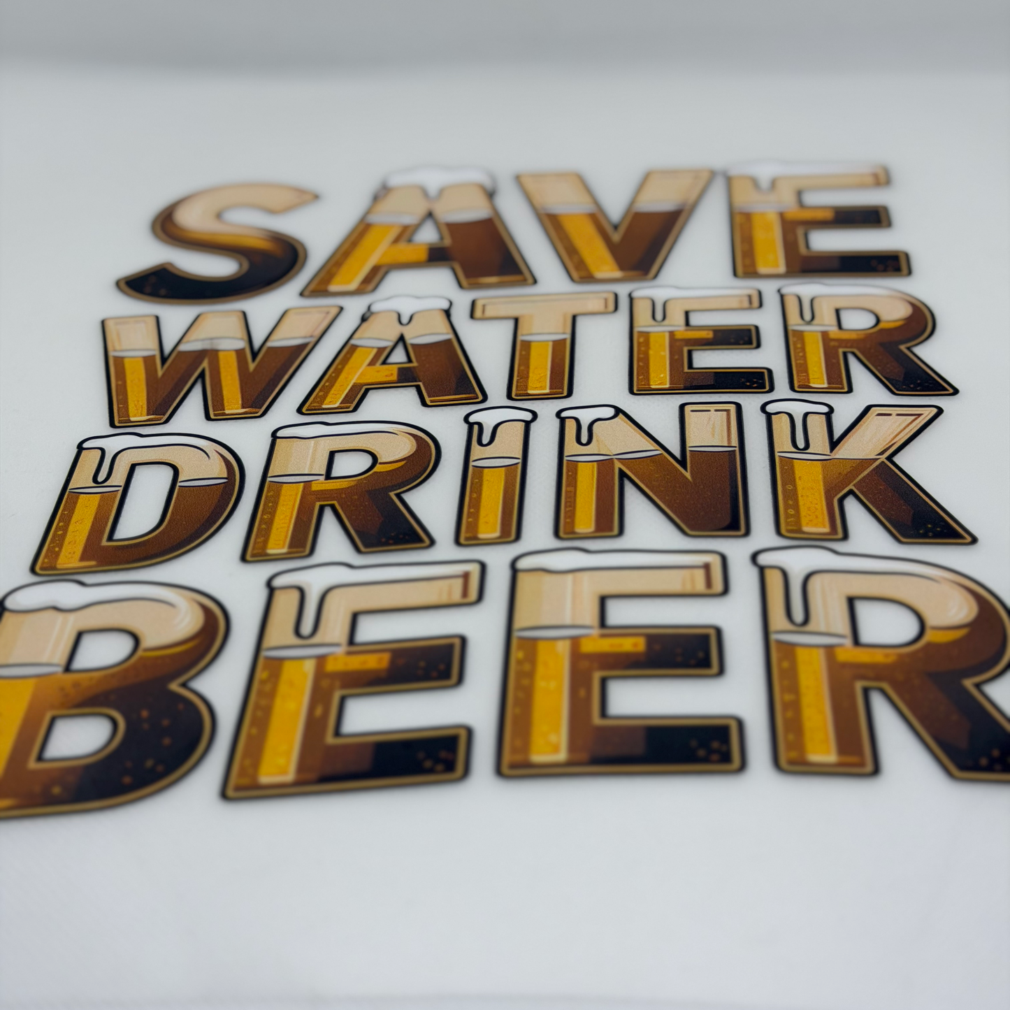 Bier Spruch DTF Transfer – Wasser sparen | PRNT&mehr 