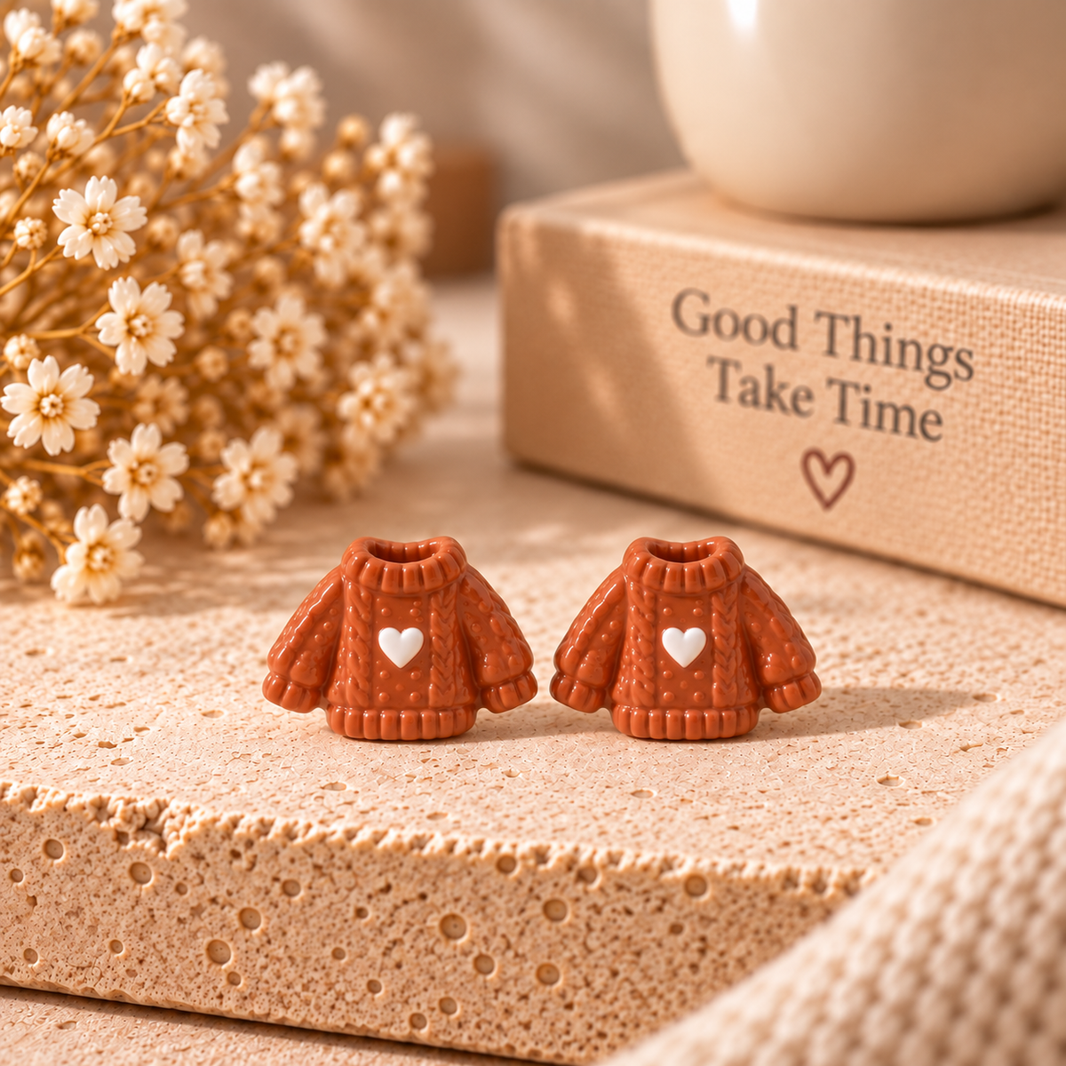 Cozy Sweater Ohrstecker Schweiz | 3D gedruckte Pullover Ohrstecker | PRNT&more