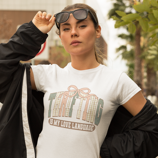 T-shirt unisexe « Le langage de l'amour en friperie » | PRNT&more 
