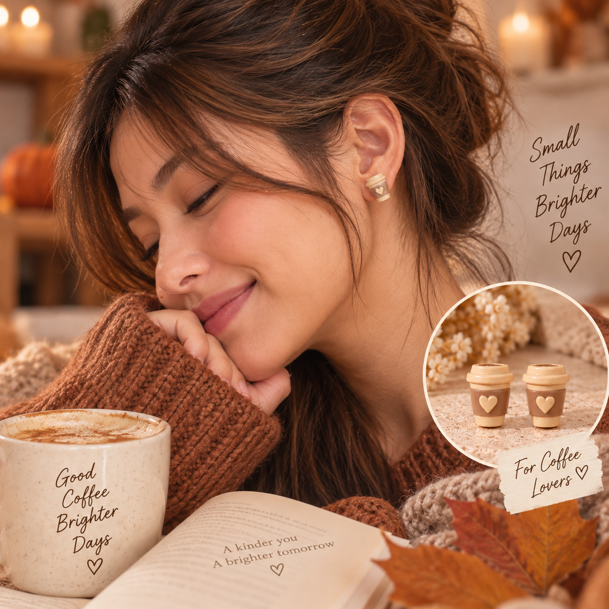 Coffee Love Ohrstecker Schweiz | 3D gedruckte Kaffee Ohrstecker | PRNT&more